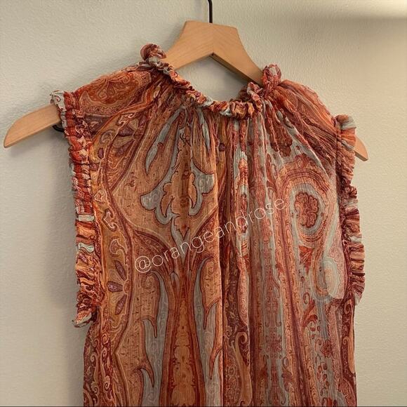 ZIMMERMANN Red Paisley Blouse 1 - Picture 9 of 16